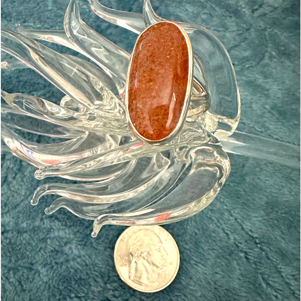 Handmade Sunstone Sterling Ring